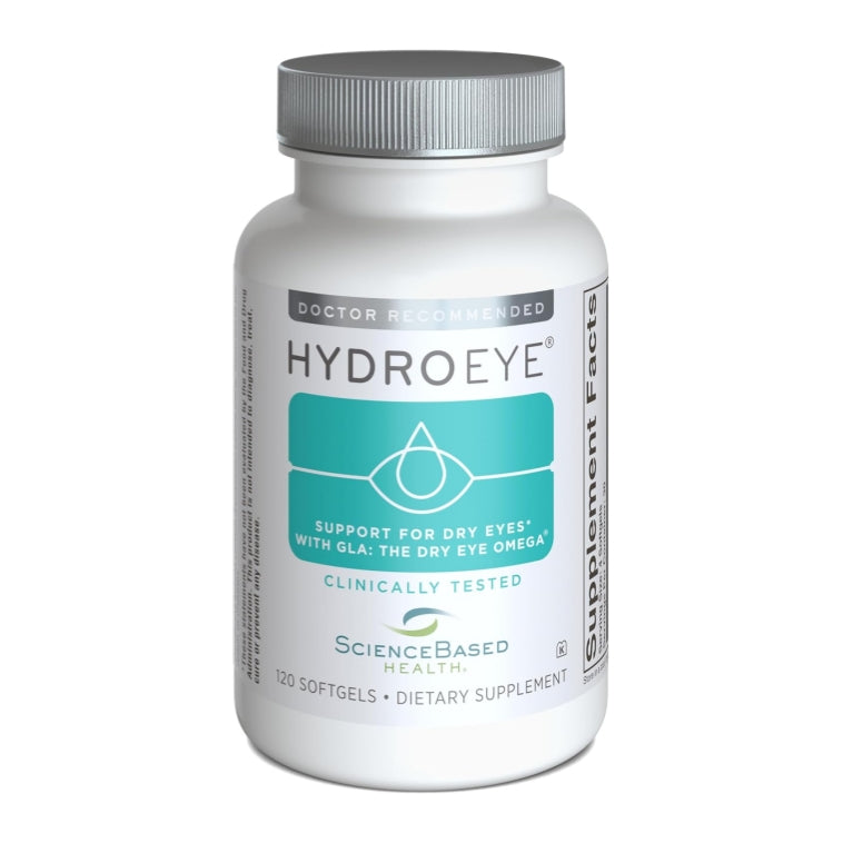 HydroEye Dry Eye Supplement – Clinically Tested with GLA & Omega-3 – Supports a Healthy Tear Film for Lasting Eye Comfort – 120
